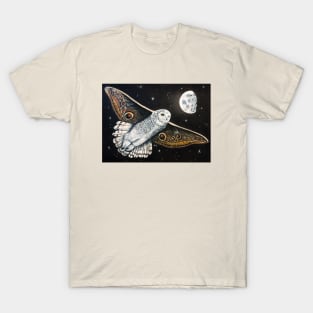 "Snowy Owl Butterfly" - Butterflown collection T-Shirt